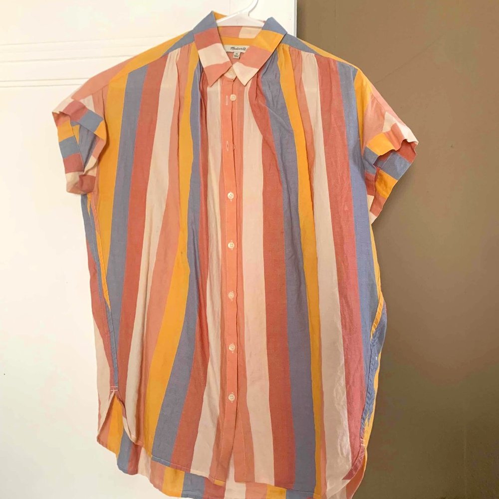 Madewell Striped Central Shirt sizeS Excellent Condition
